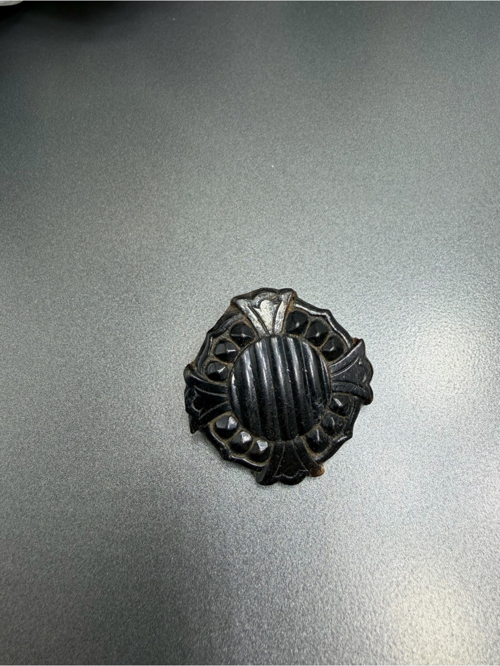 Antique Victorian Mourning Brooch #4AN